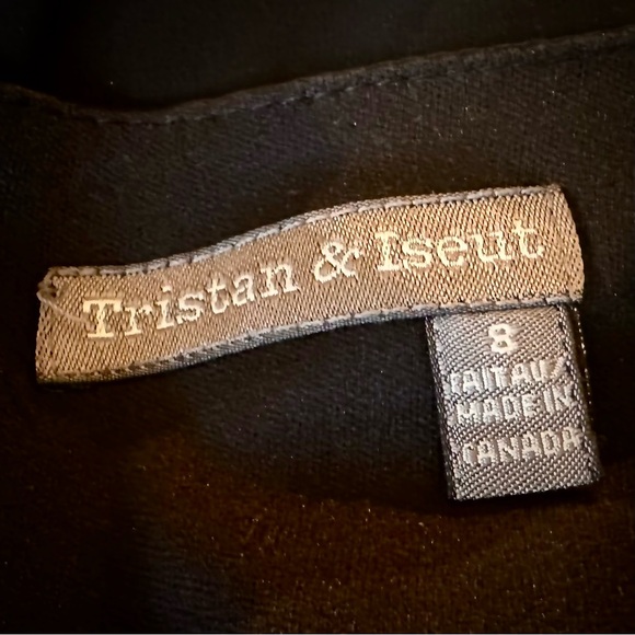 Gorgeous light & flowy unique black skirt with ivory trim - Picture 4 of 4